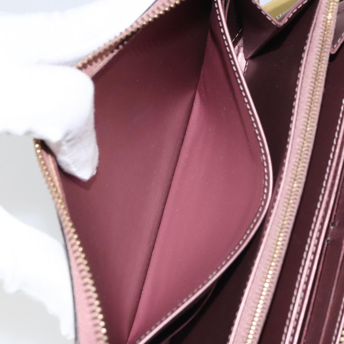 LOUIS VUITTON Monogram Vernis Zippy Wallet Rose Pearl M69796 LV Auth BA9857