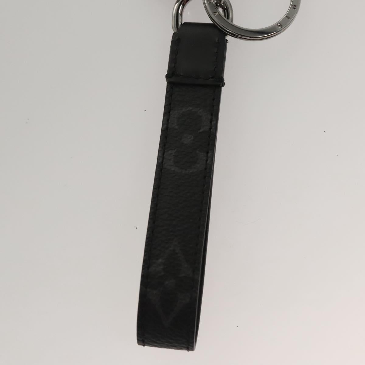 LOUIS VUITTON Monogram Eclipse Porte Cles Dragonne Key Holder M61950 Auth BA985A