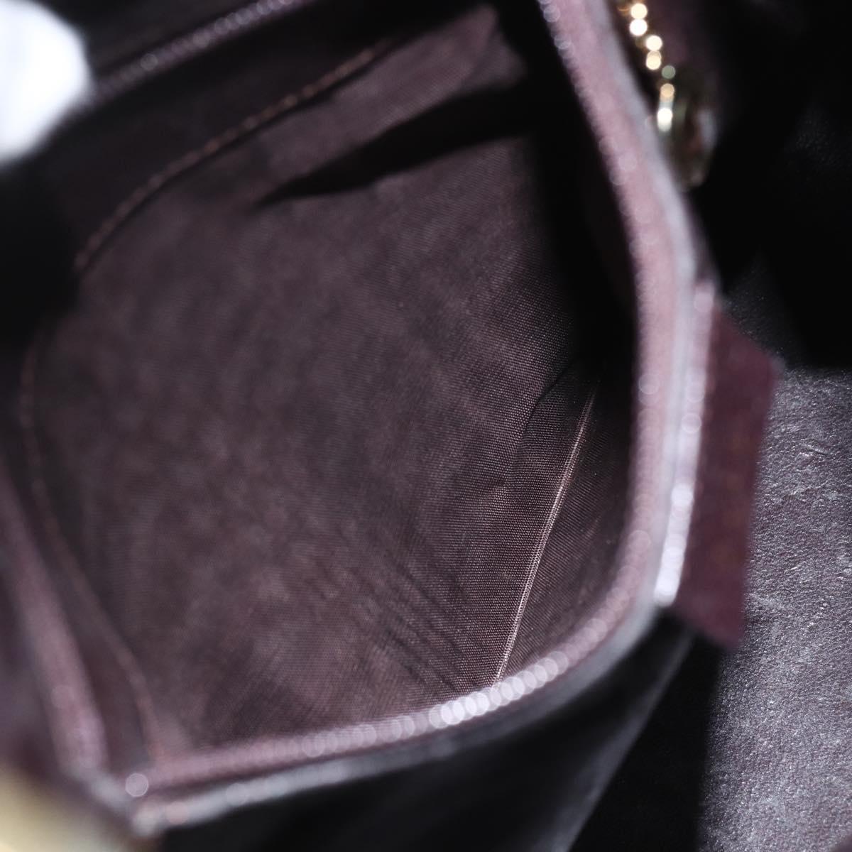 GUCCI Bamboo Hand Bag Leather Brown Gold Auth BA9867