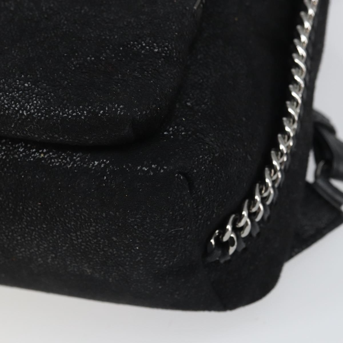 Stella MacCartney Falabella Backpack polyester Black Silver Auth BA9869