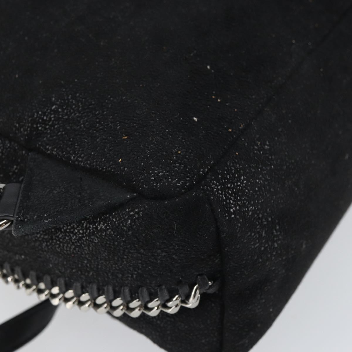 Stella MacCartney Falabella Backpack polyester Black Silver Auth BA9869
