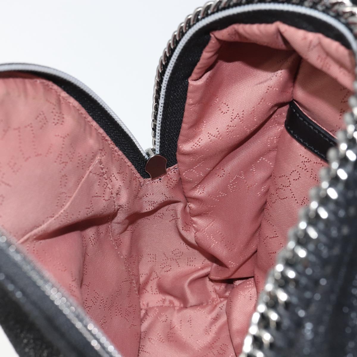 Stella MacCartney Falabella Backpack polyester Black Silver Auth BA9869