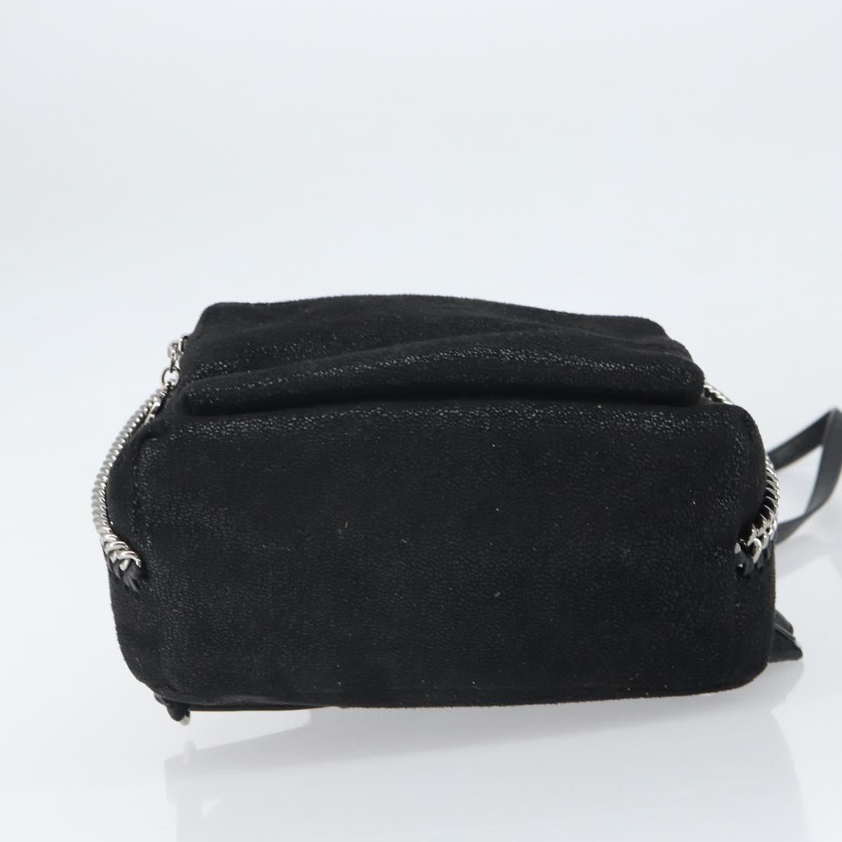 Stella MacCartney Falabella Backpack polyester Black Silver Auth BA9869