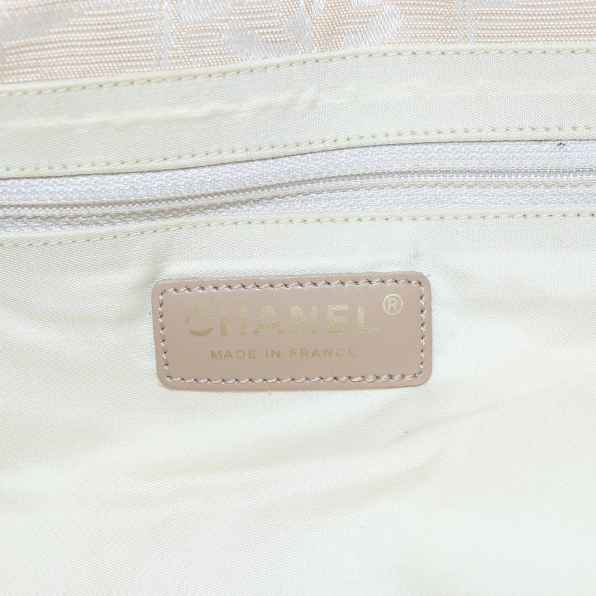 CHANEL New Travel Line Tote Bag Nylon Pink Gold CC Auth BA9876