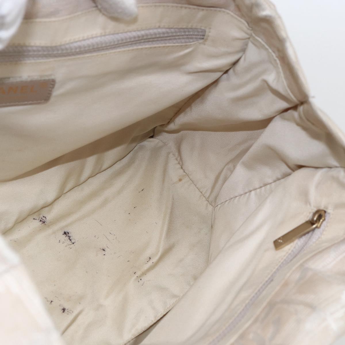 CHANEL New Travel Line Tote Bag Nylon Pink Gold CC Auth BA9877