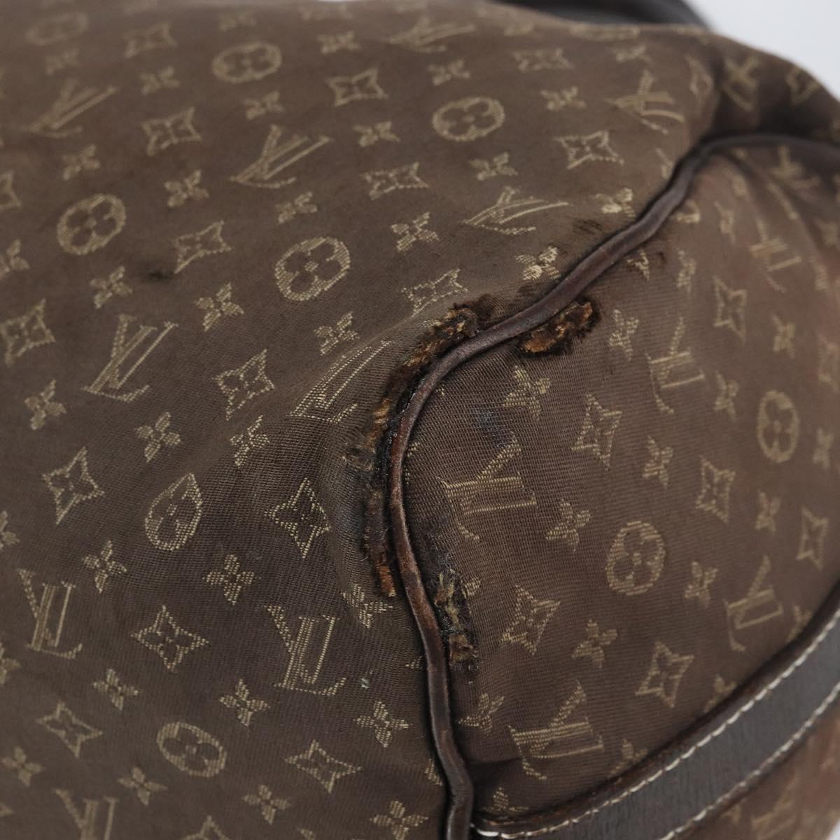 LOUIS VUITTON Mini Lin Speedy Bandouliere 30 Bag Brown M95224 Auth BA9878