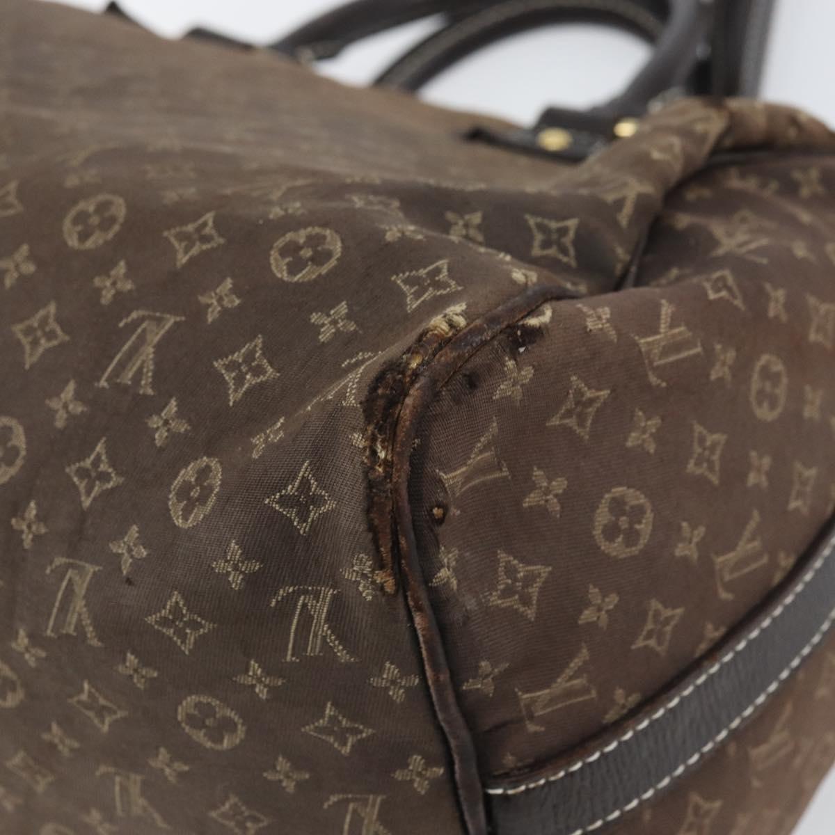 LOUIS VUITTON Mini Lin Speedy Bandouliere 30 Bag Brown M95224 Auth BA9878