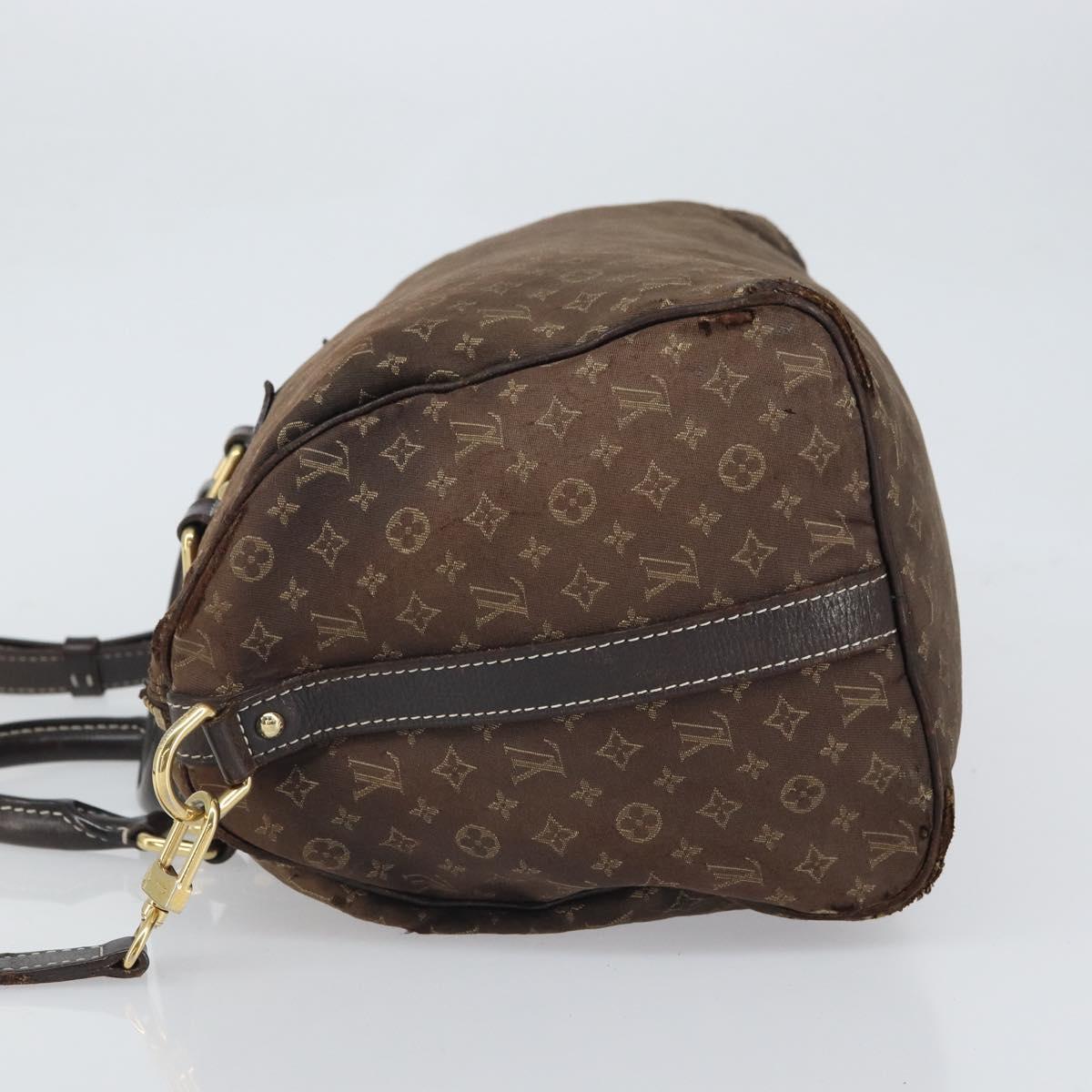 LOUIS VUITTON Mini Lin Speedy Bandouliere 30 Bag Brown M95224 Auth BA9878