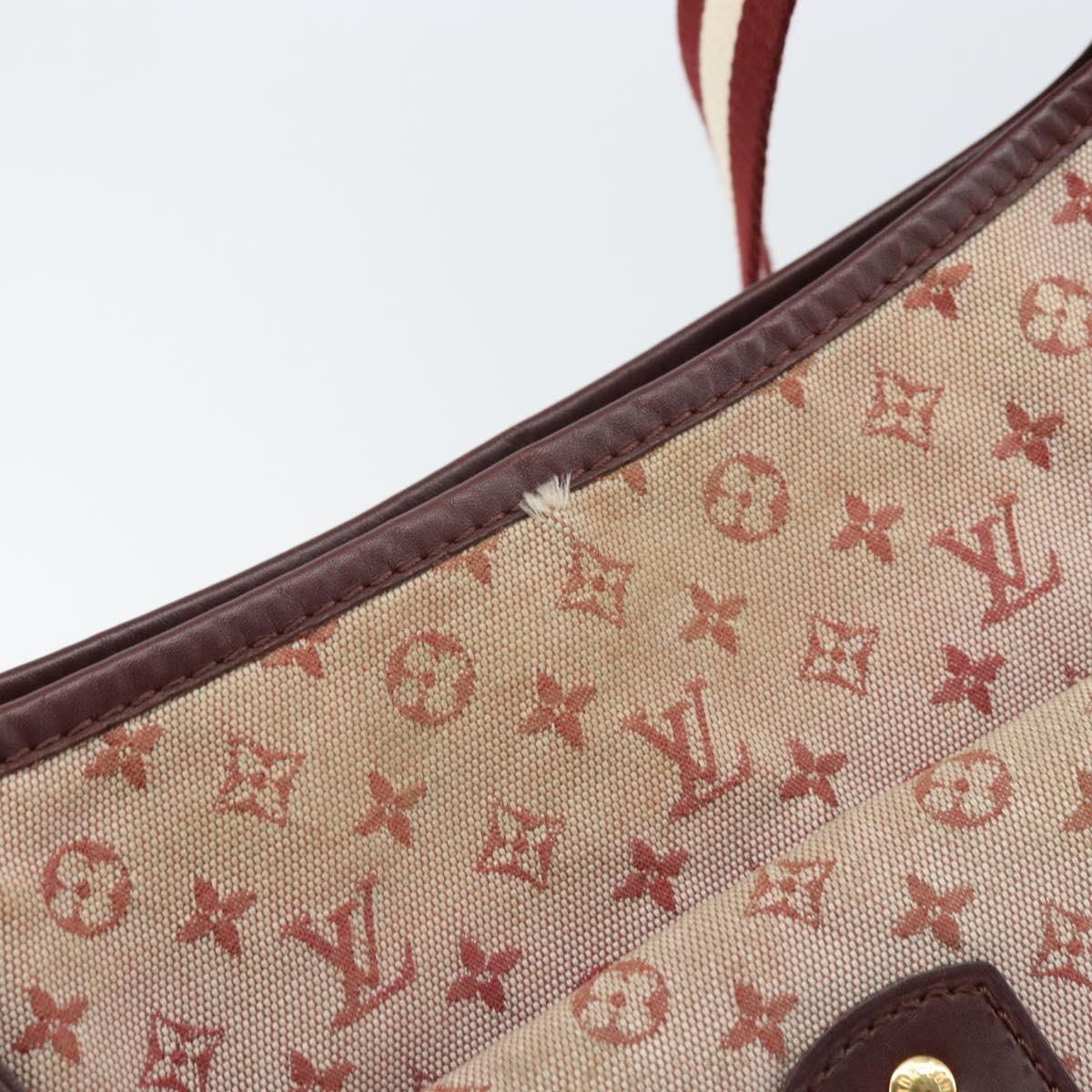 LOUIS VUITTON Monogram Mini Besace Mary Kate Shoulder Bag Red M92321 Auth BA9879