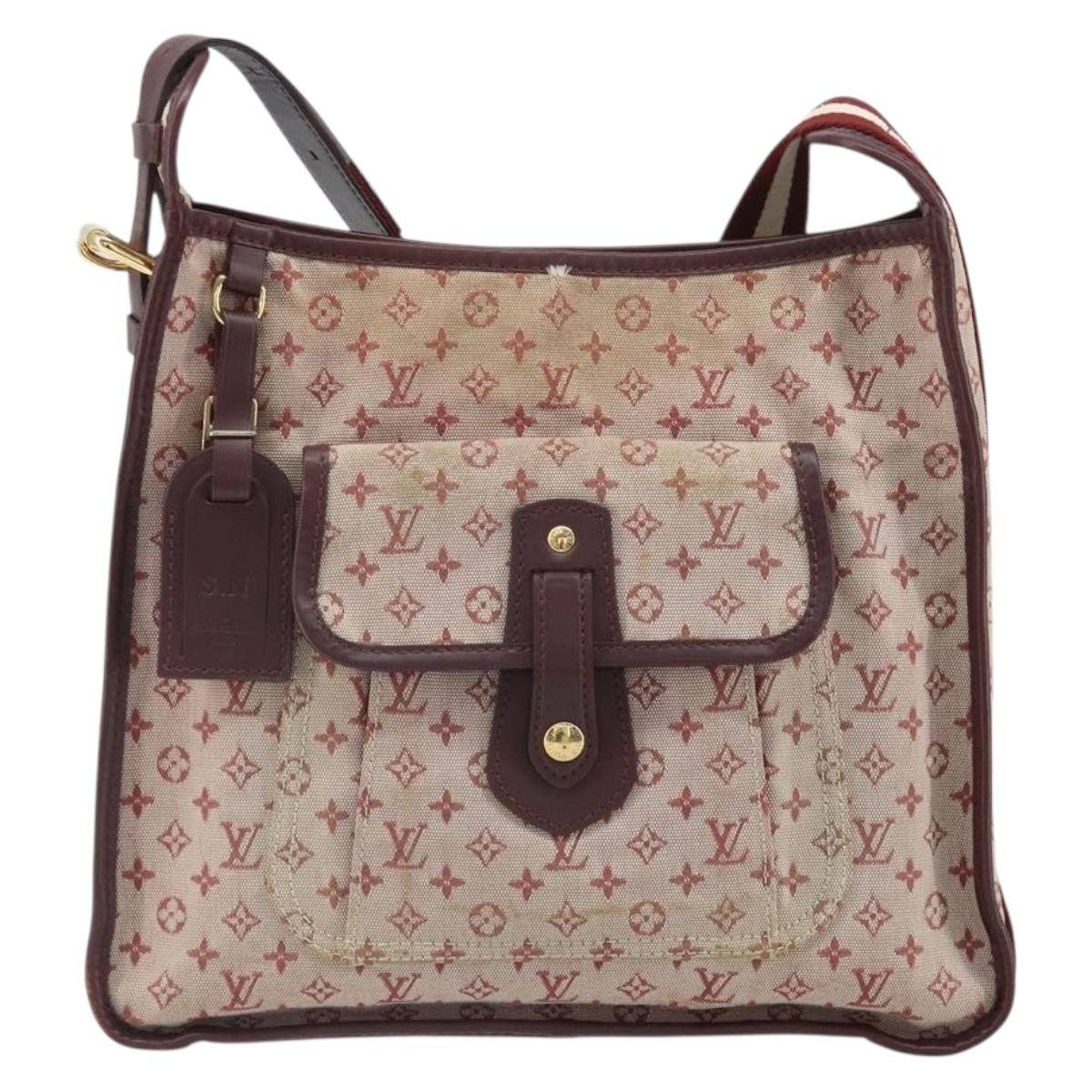 LOUIS VUITTON Monogram Mini Besace Mary Kate Shoulder Bag Red M92321 Auth BA9879