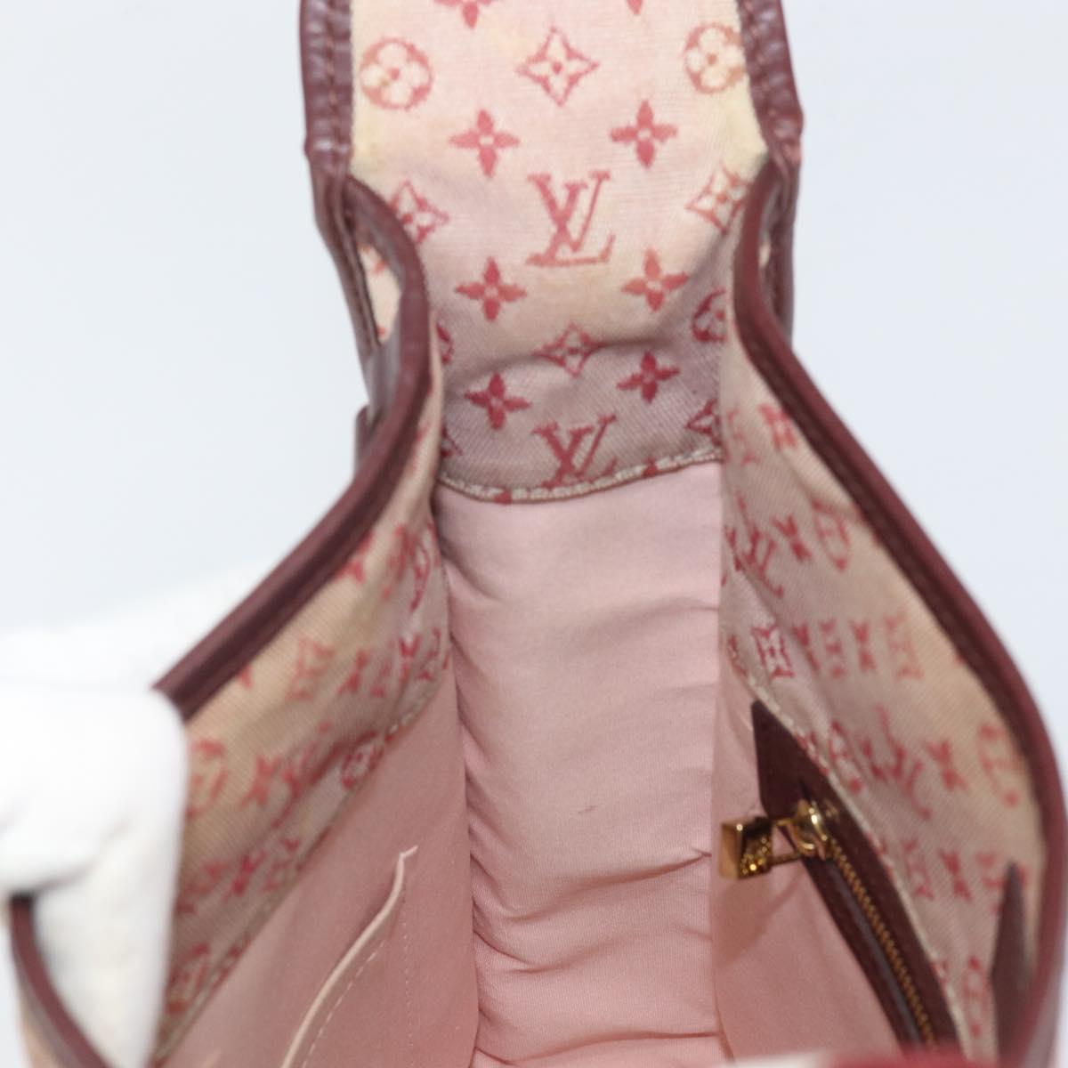 LOUIS VUITTON Monogram Mini Besace Mary Kate Shoulder Bag Red M92321 Auth BA9879