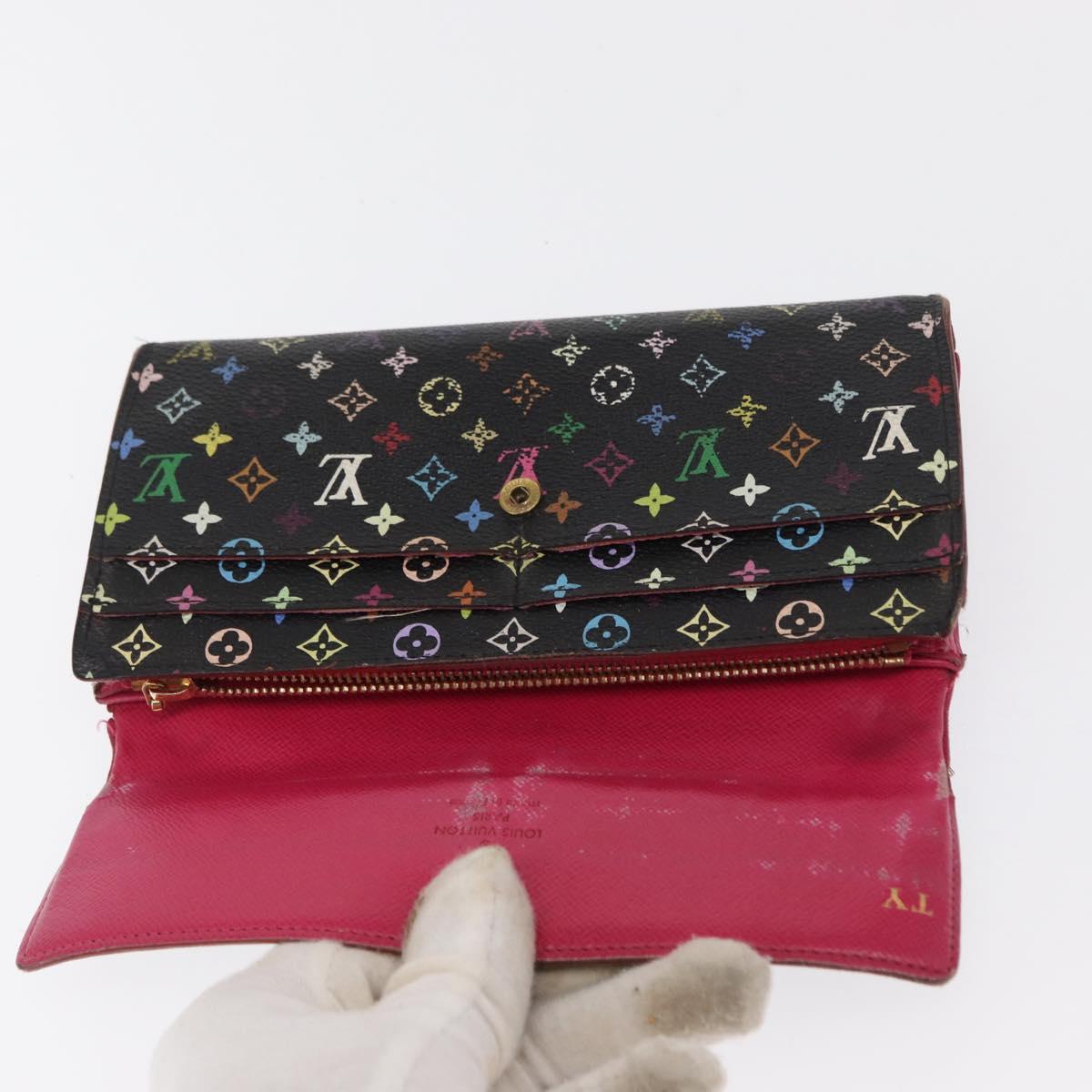 LOUIS VUITTON Monogram Monogram Multicolor Wallet 4 Set Black Brown Auth BA9884