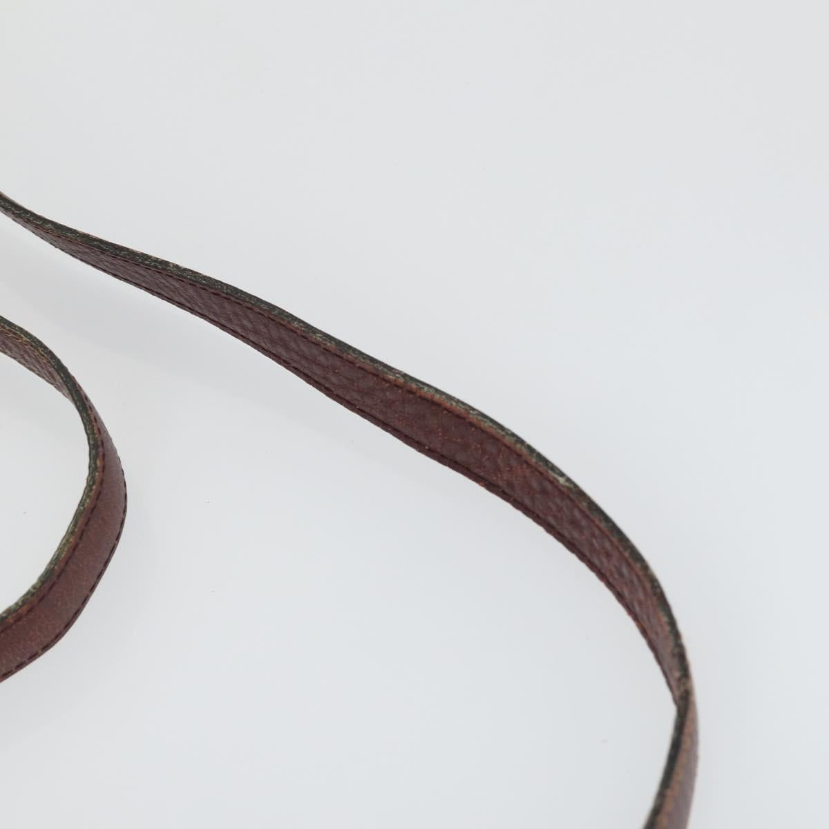 CARTIER Must Line Shoulder Bag Leather 2 Set Bordeaux Gold Auth BA9886