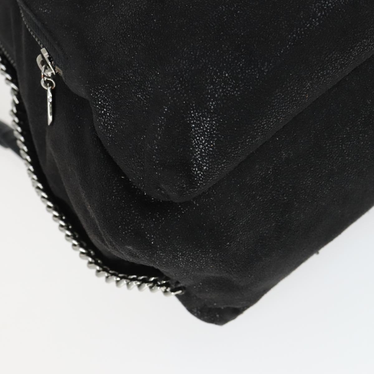 Stella MacCartney Backpack Suede Black Silver Auth BA9895