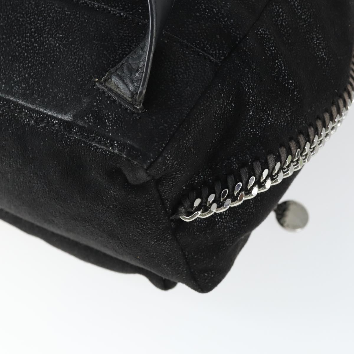 Stella MacCartney Backpack Suede Black Silver Auth BA9895
