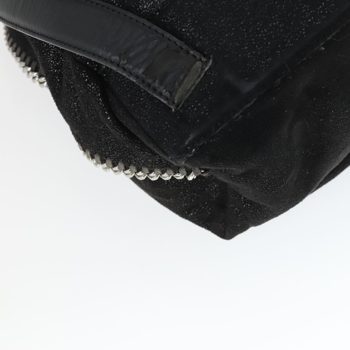 Stella MacCartney Backpack Suede Black Silver Auth BA9895