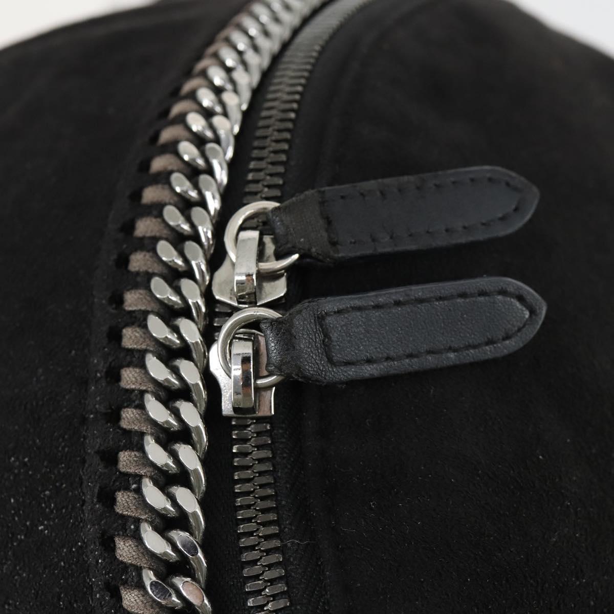Stella MacCartney Backpack Suede Black Silver Auth BA9895