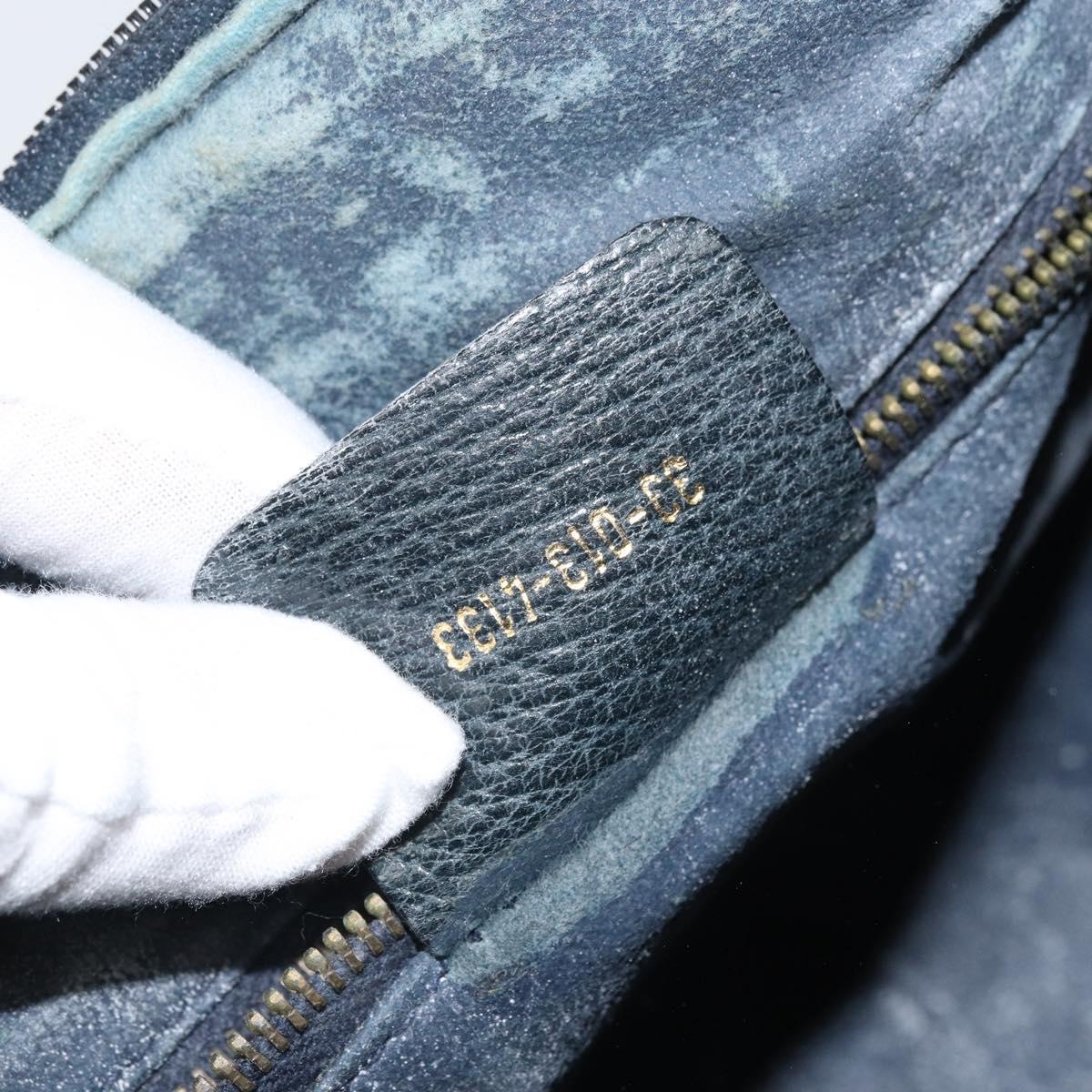 GUCCI GG Supreme Sherry Line Boston Bag PVC Navy Gold 33 013 4133 Auth BA9898