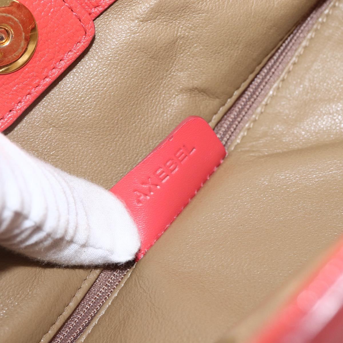 BVLGARI Hand Bag Leather Pink Gold Auth BA9905