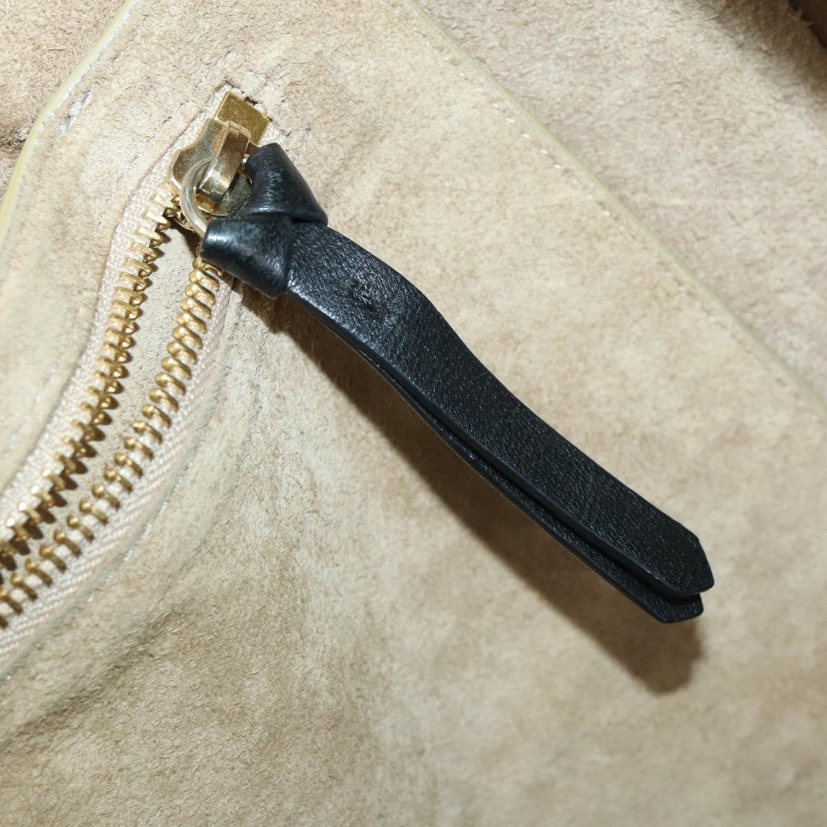 Jimmy Choo Tote Bag Leather Black Gold Auth BA9910