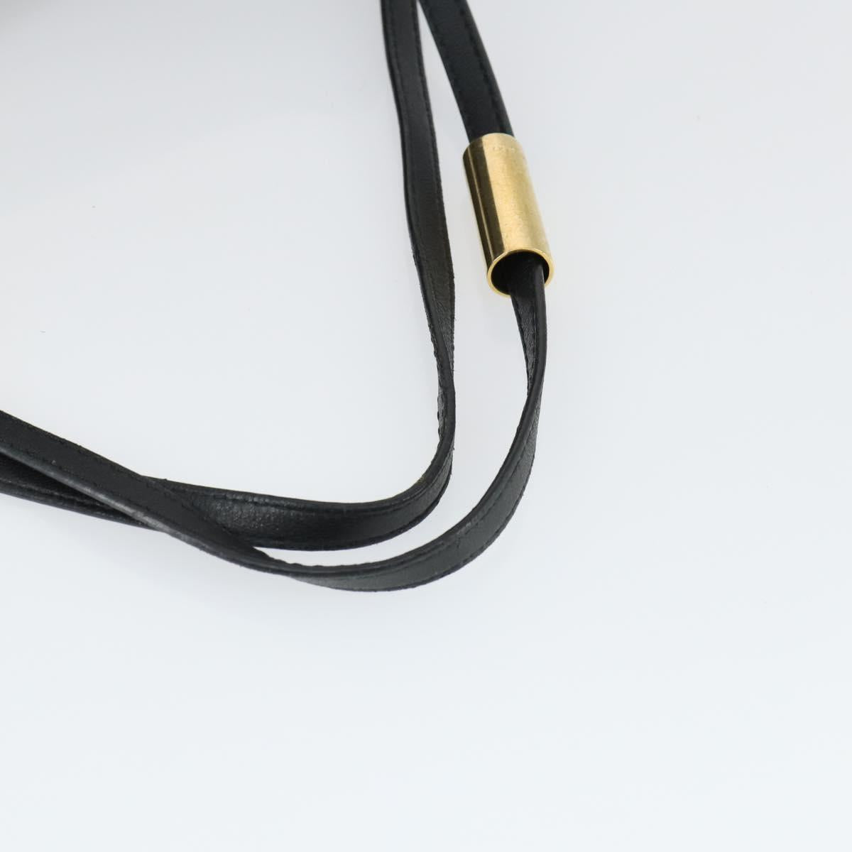 Jimmy Choo Tote Bag Leather Black Gold Auth BA9910