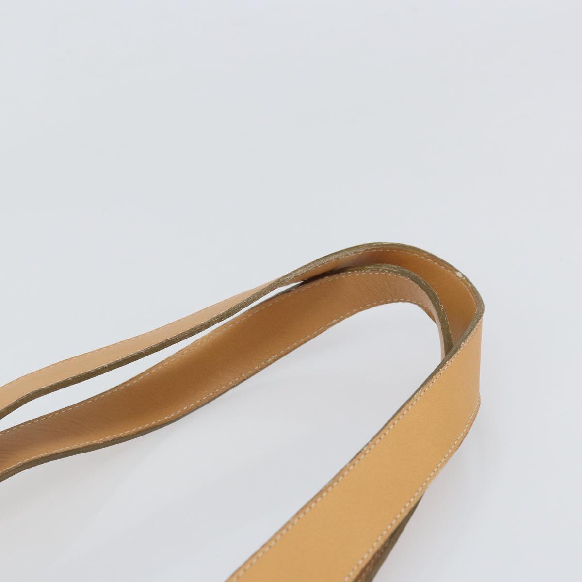 Salvatore Ferragamo Hand Bag Leather Beige Gold Auth BA9917