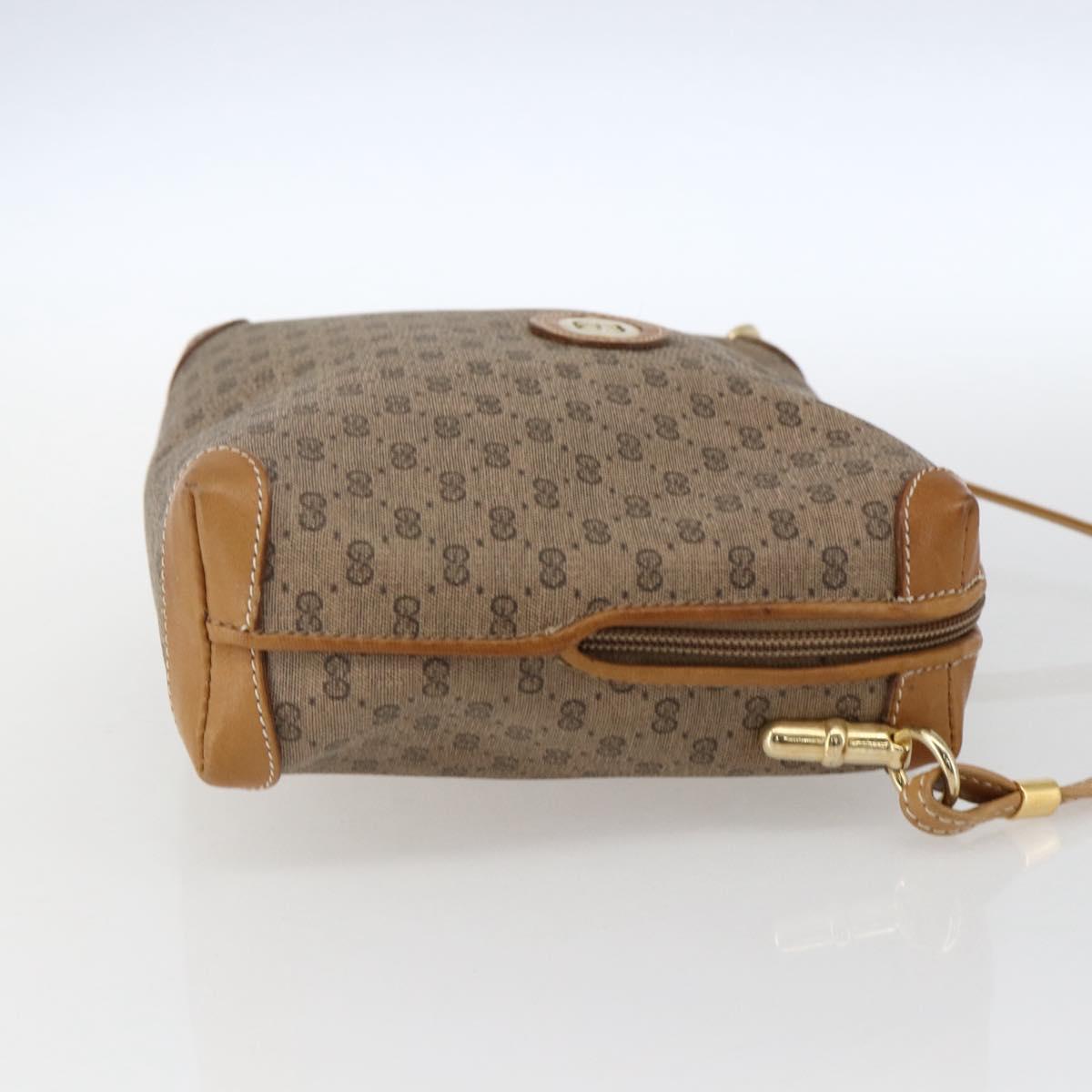 GUCCI Micro GG Supreme Shoulder Bag PVC Beige Gold 07 37 4916 Auth BA9926