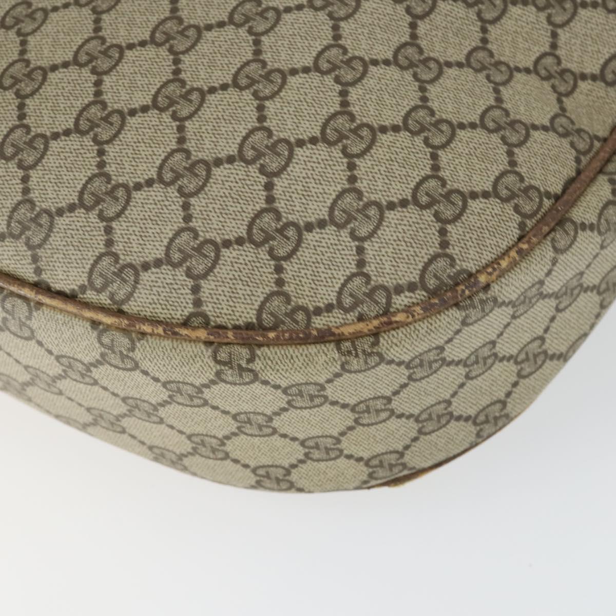 GUCCI GG Supreme Shoulder Bag PVC Beige Gold 001 256 0719 Auth BA9947