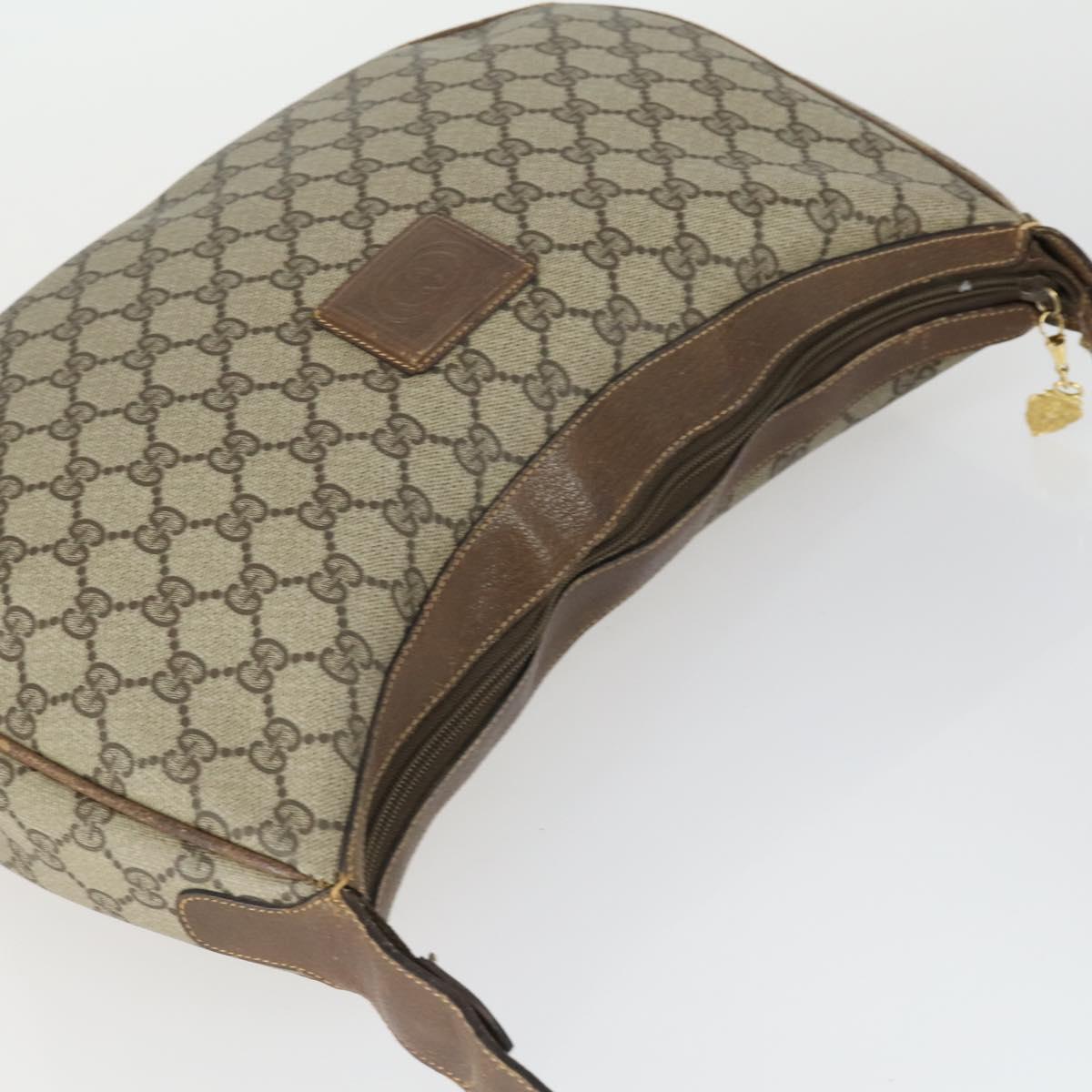 GUCCI GG Supreme Shoulder Bag PVC Beige Gold 001 256 0719 Auth BA9947