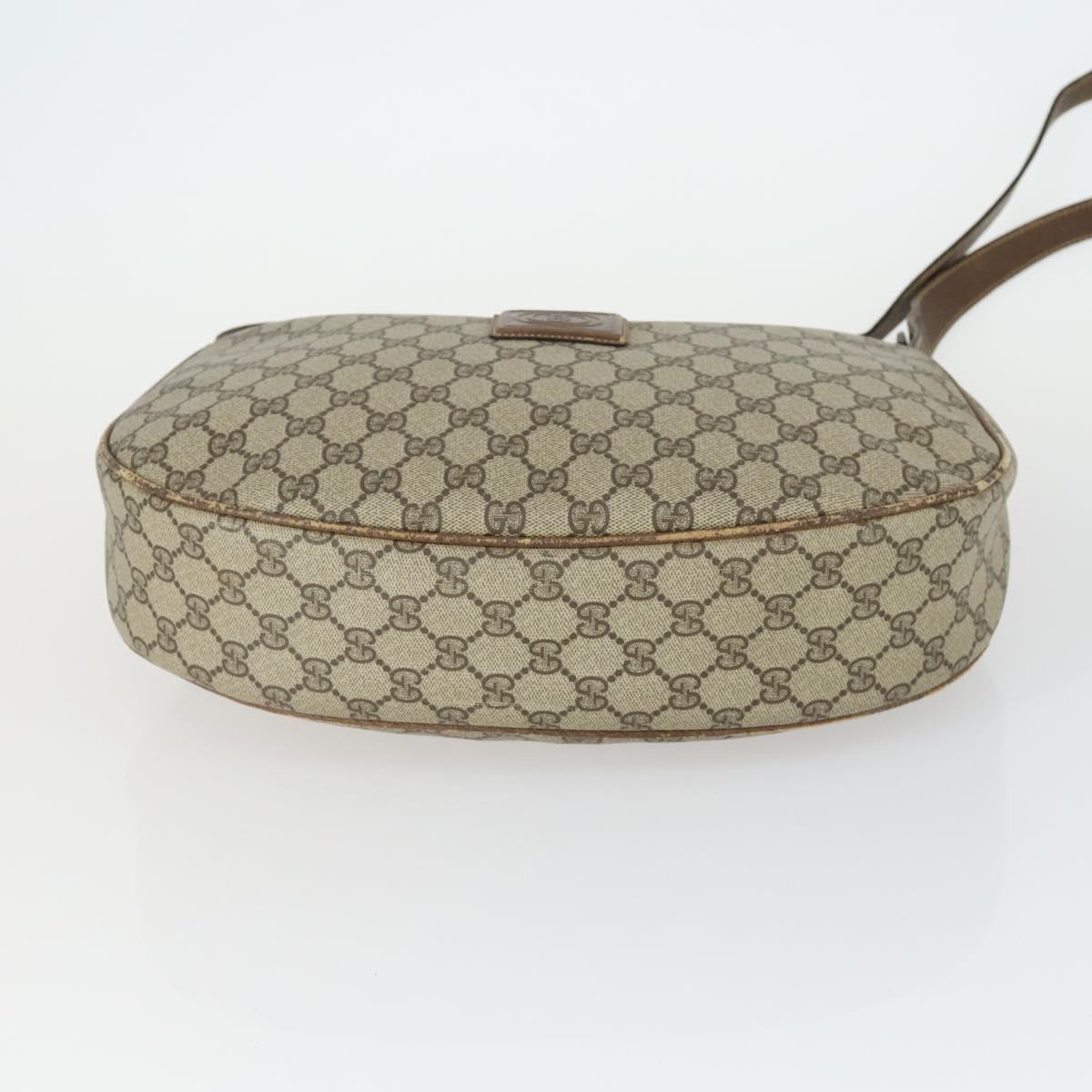 GUCCI GG Supreme Shoulder Bag PVC Beige Gold 001 256 0719 Auth BA9947
