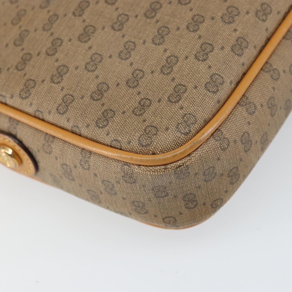 GUCCI Micro GG Supreme Shoulder Bag PVC Beige Gold 007 113 1943 Auth BA9951