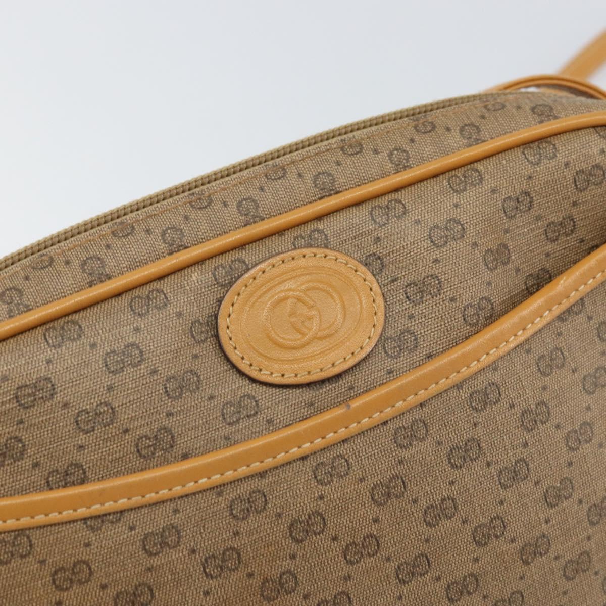 GUCCI Micro GG Supreme Shoulder Bag PVC Beige Gold 007 113 1943 Auth BA9951