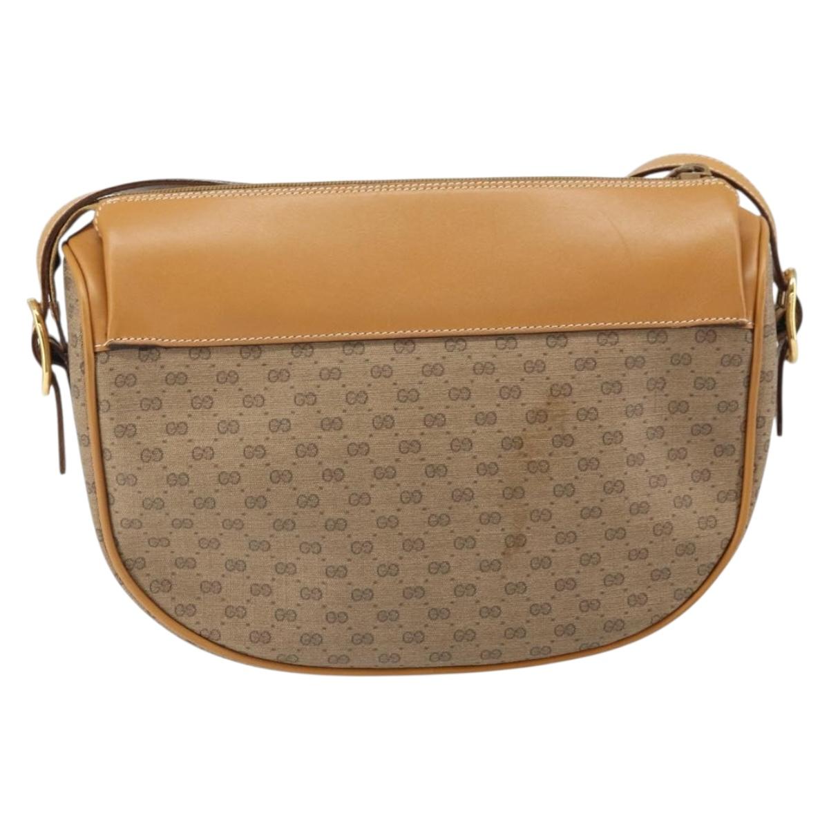 GUCCI Micro GG Supreme Web Sherry Line Bag PVC Beige 001 084 4001 Auth BA9954