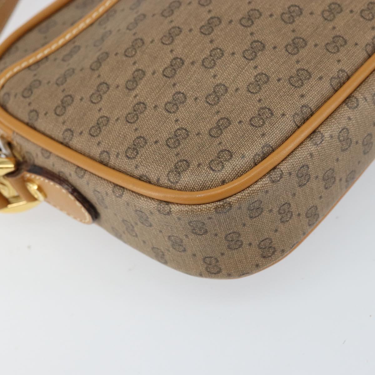 GUCCI Micro GG Supreme Shoulder Bag PVC Beige Gold 007 904 0095 Auth BA9955