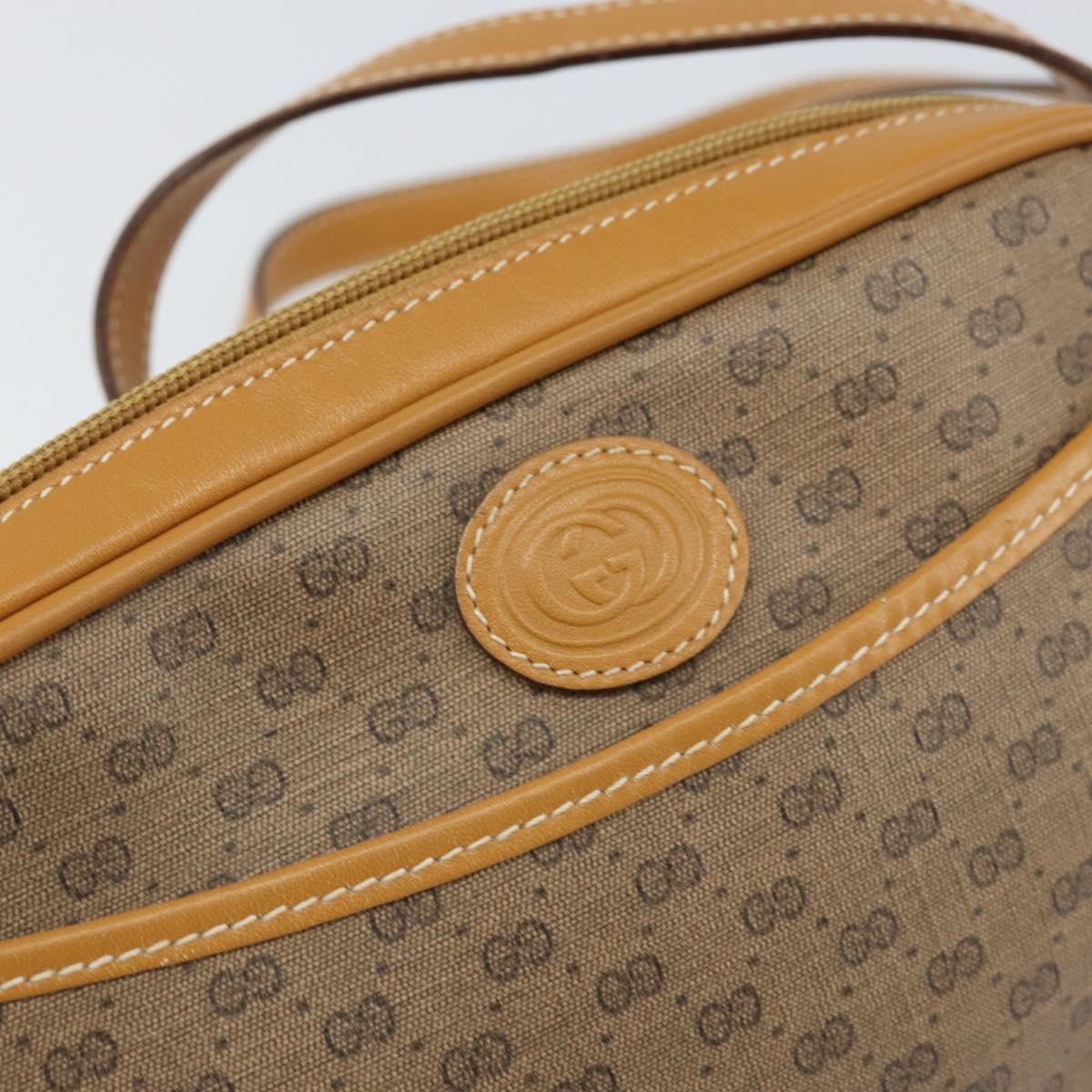 GUCCI Micro GG Supreme Shoulder Bag PVC Beige Gold 007 904 0095 Auth BA9955