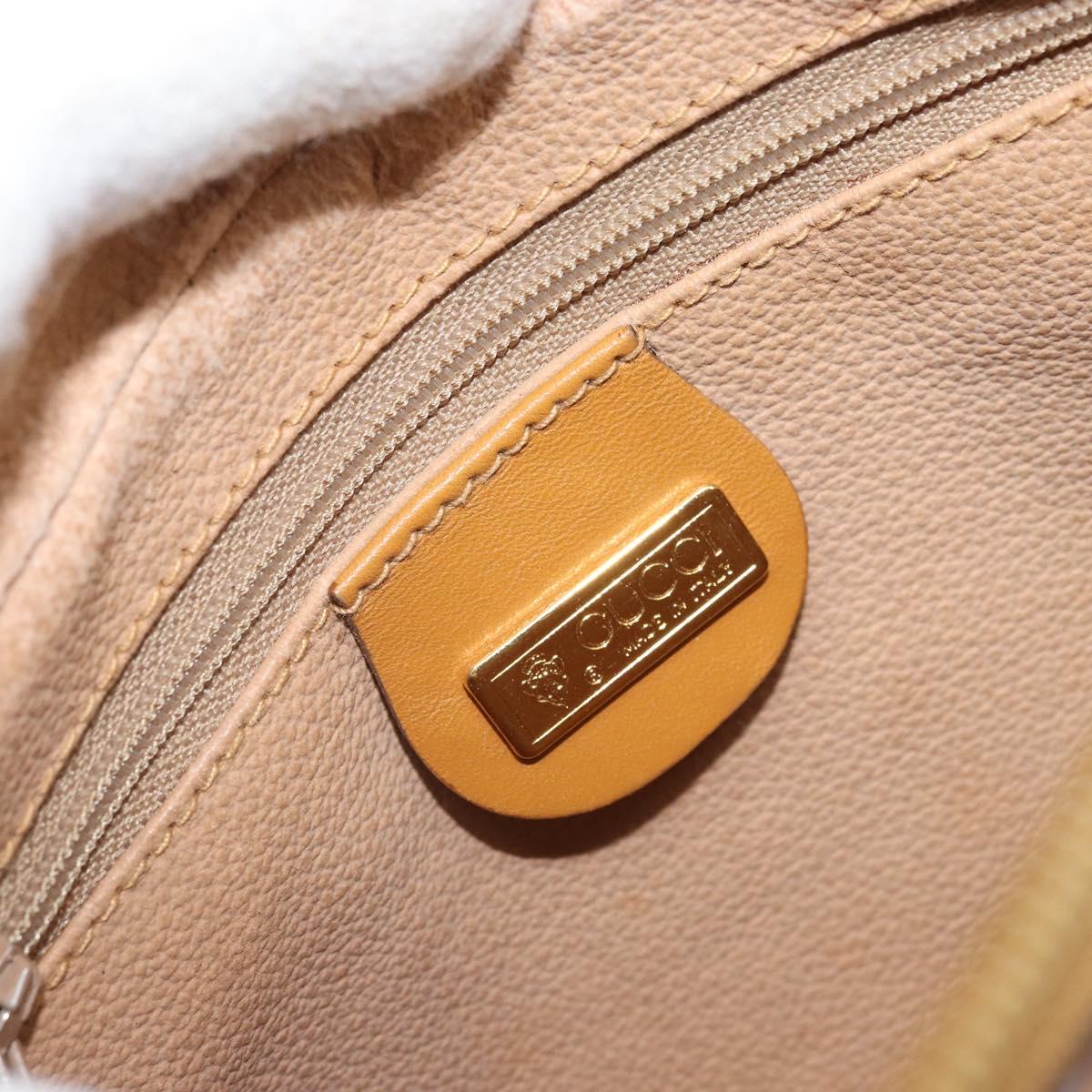 GUCCI Micro GG Supreme Shoulder Bag PVC Beige Gold 007 904 0095 Auth BA9955