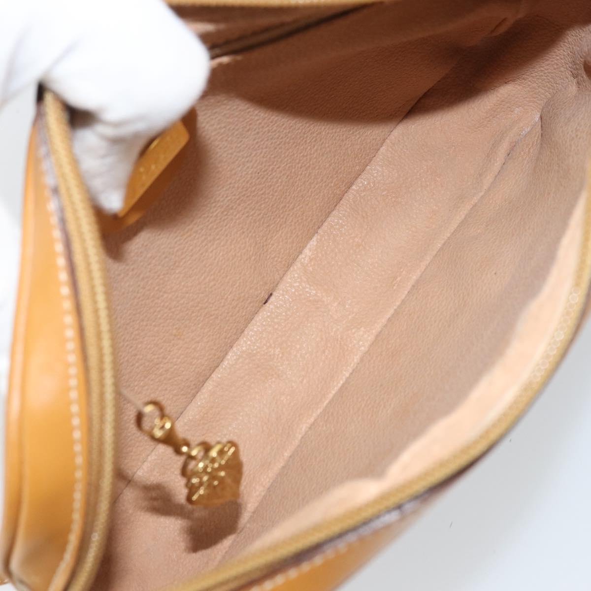 GUCCI Micro GG Supreme Shoulder Bag PVC Beige Gold 007 904 0095 Auth BA9955