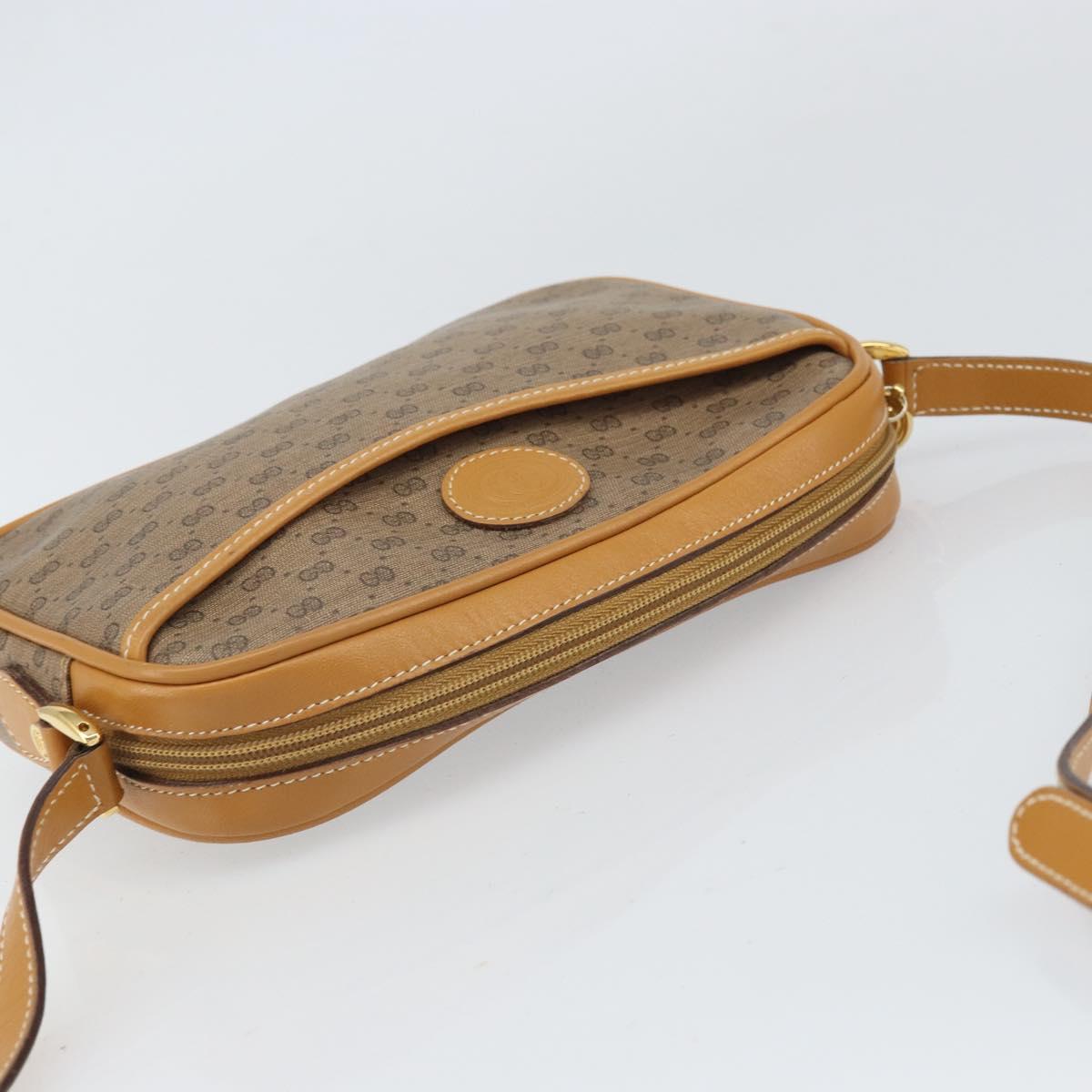 GUCCI Micro GG Supreme Shoulder Bag PVC Beige Gold 007 904 0095 Auth BA9955