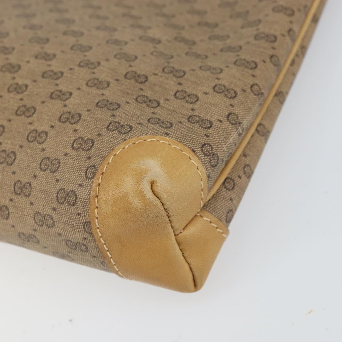 GUCCI Micro GG Supreme Shoulder Bag PVC Beige Gold 87 001 5553 Auth BA9956