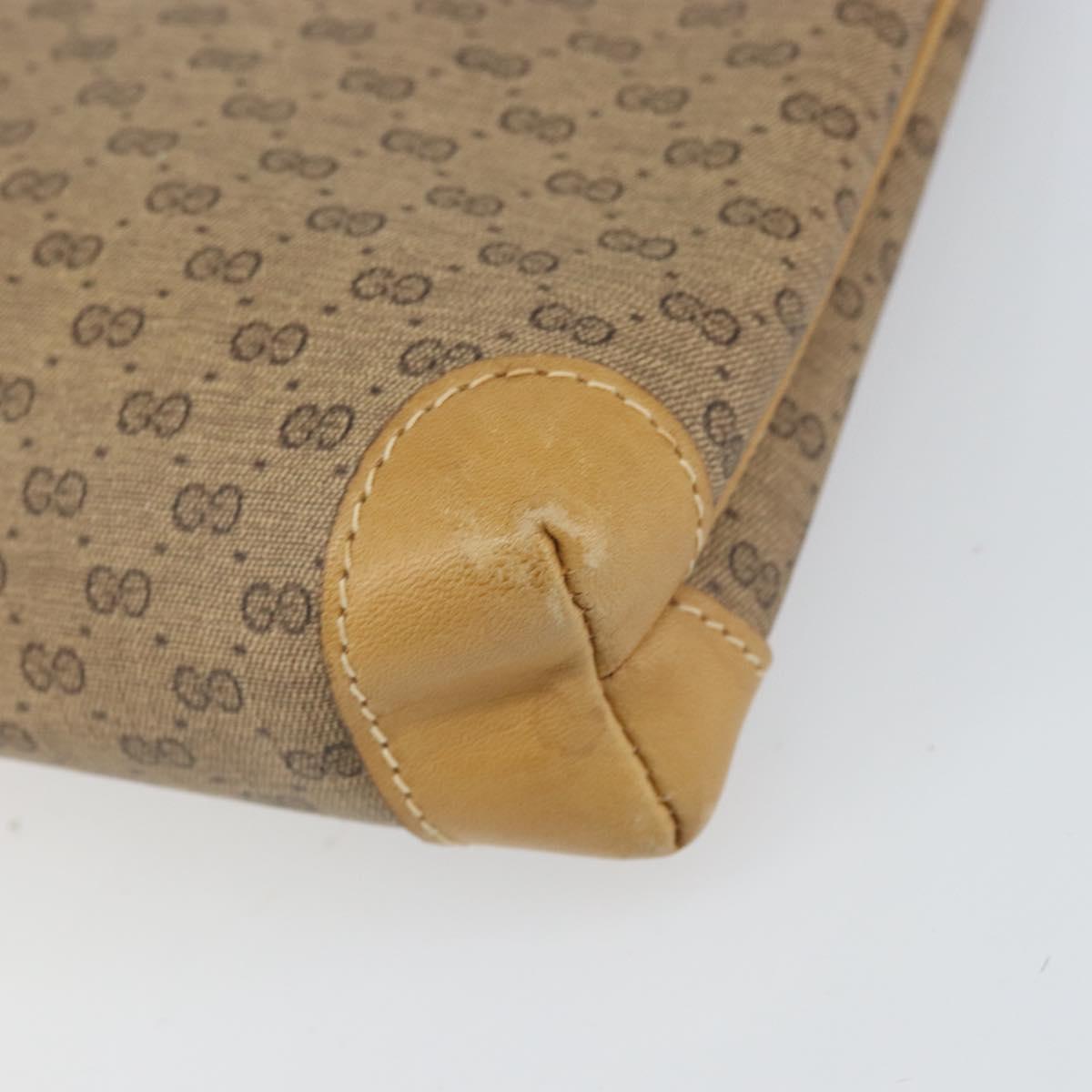 GUCCI Micro GG Supreme Shoulder Bag PVC Beige Gold 87 001 5553 Auth BA9956
