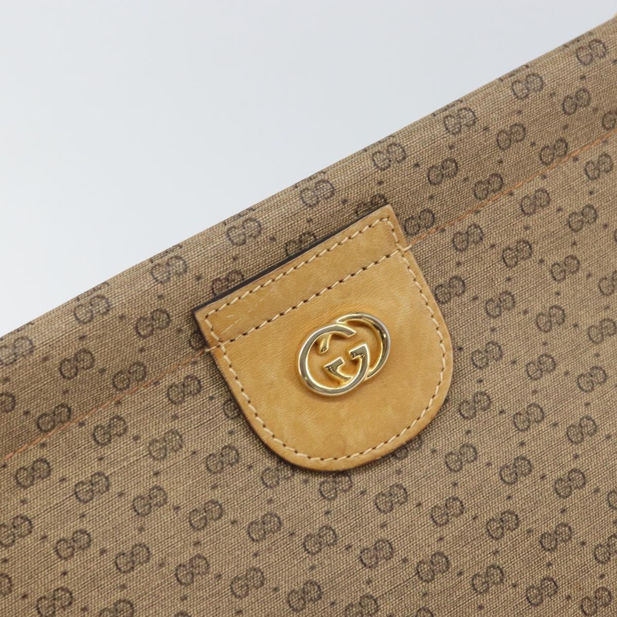 GUCCI Micro GG Supreme Shoulder Bag PVC Beige Gold 87 001 5553 Auth BA9956