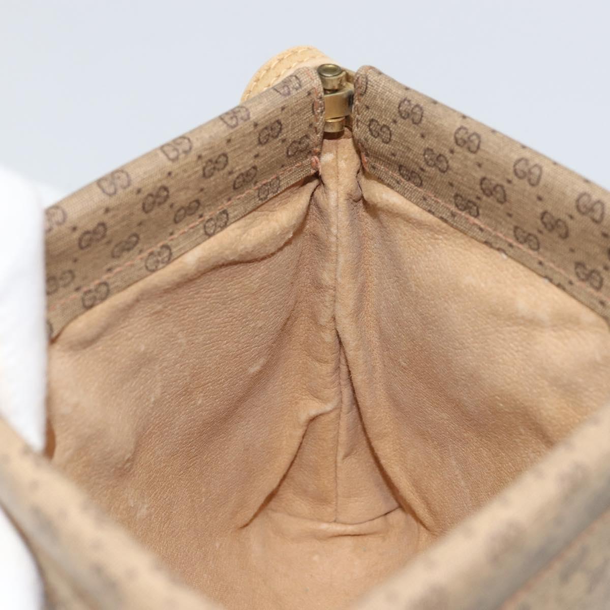 GUCCI Micro GG Supreme Shoulder Bag PVC Beige Gold 87 001 5553 Auth BA9956
