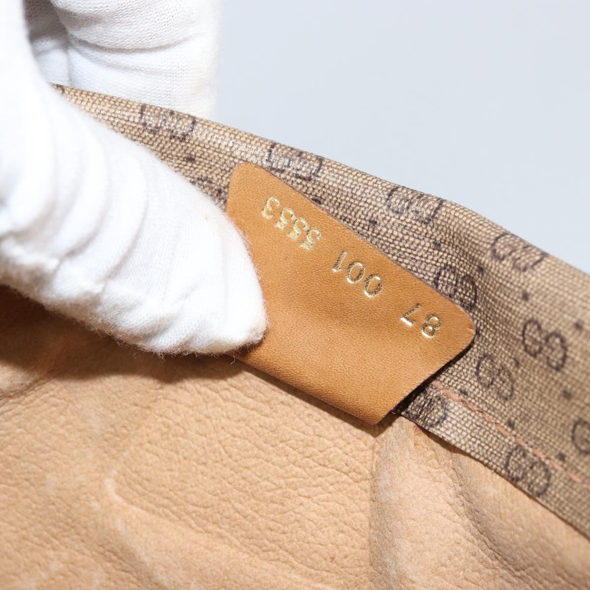 GUCCI Micro GG Supreme Shoulder Bag PVC Beige Gold 87 001 5553 Auth BA9956