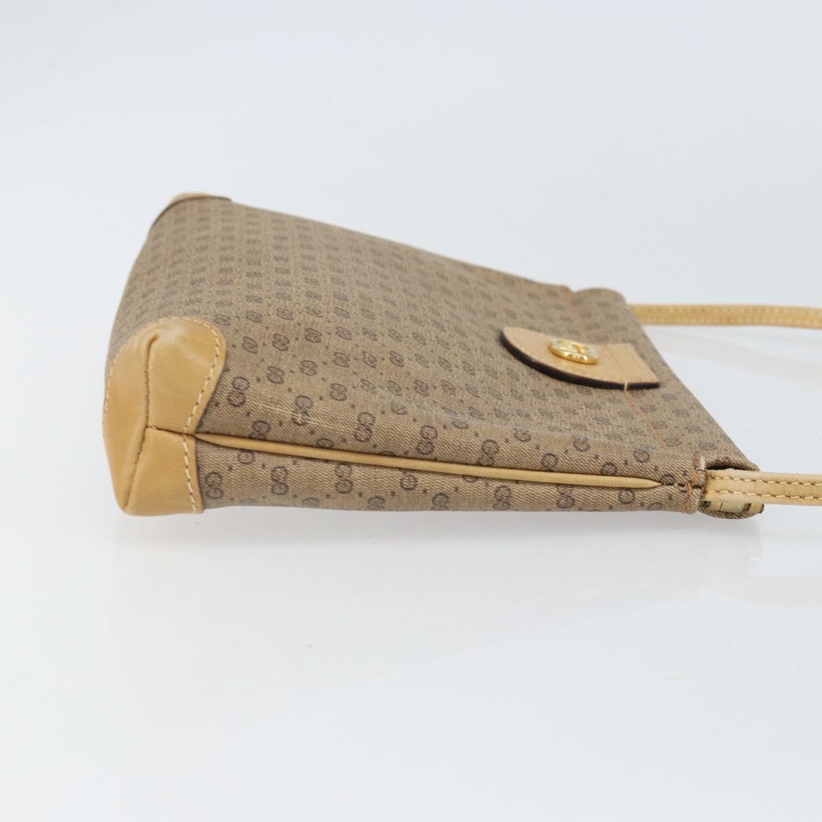 GUCCI Micro GG Supreme Shoulder Bag PVC Beige Gold 87 001 5553 Auth BA9956