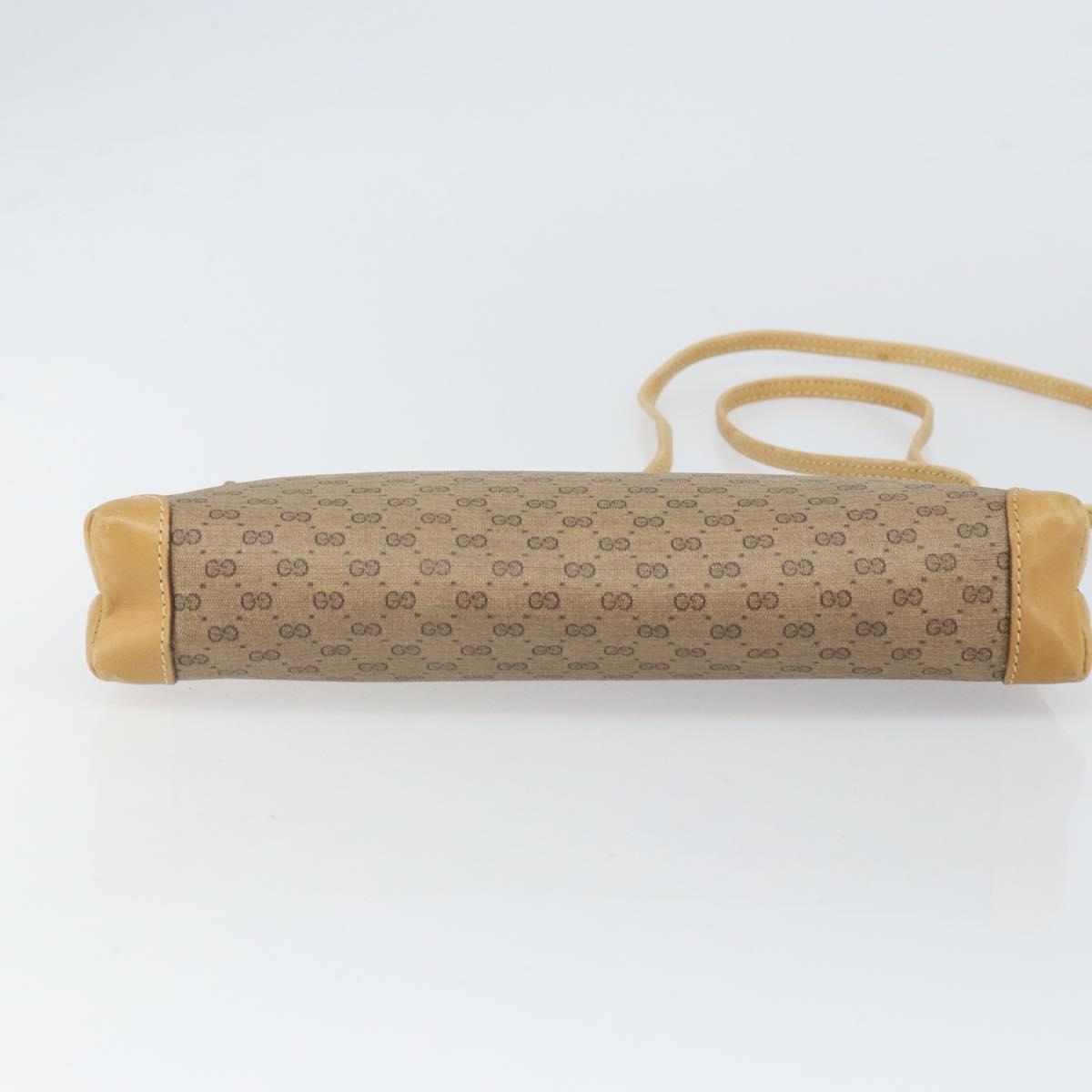 GUCCI Micro GG Supreme Shoulder Bag PVC Beige Gold 87 001 5553 Auth BA9956