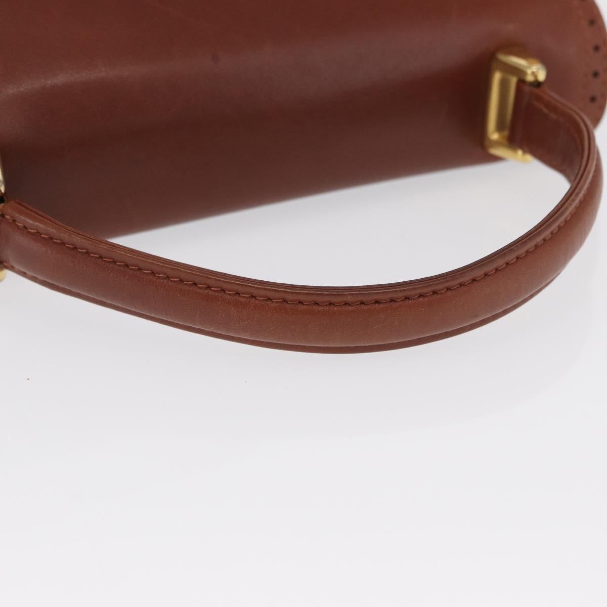 Salvatore Ferragamo Hand Bag Suede Black Gold Auth BA9957