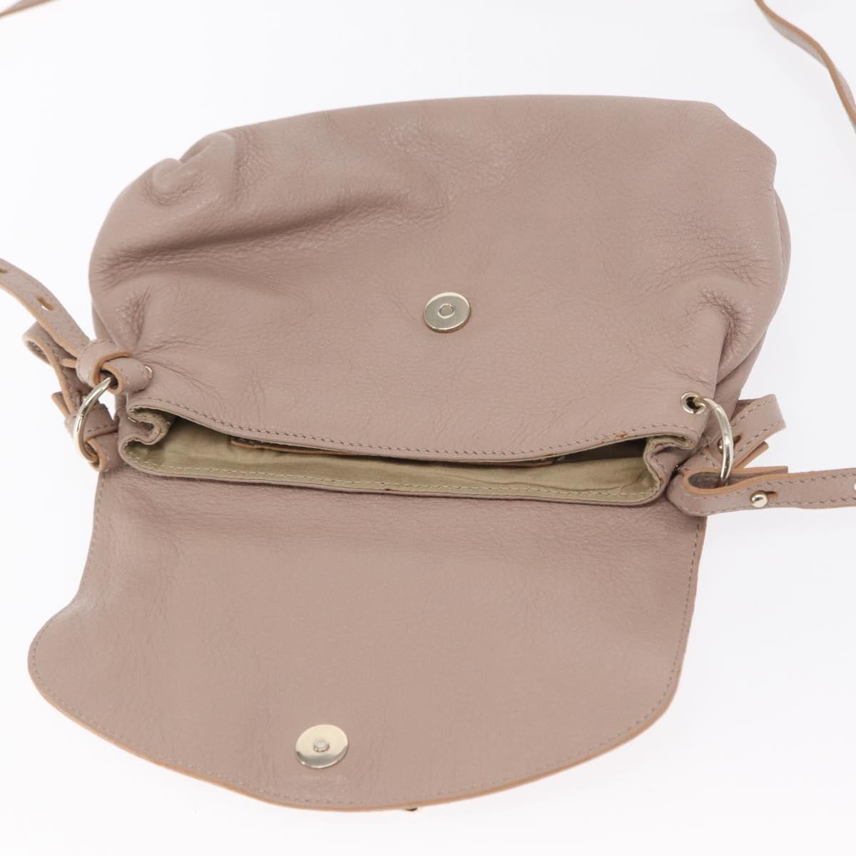 Chloe Hand Bag Leather 2way Beige Gold Auth BA9959