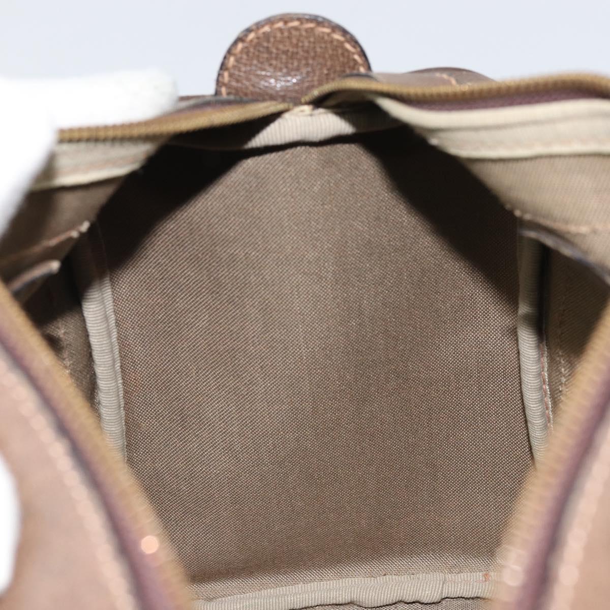 GUCCI GG Supreme Web Sherry Line Boston Bag PVC Beige Gold 39 02 548 Auth BA9961