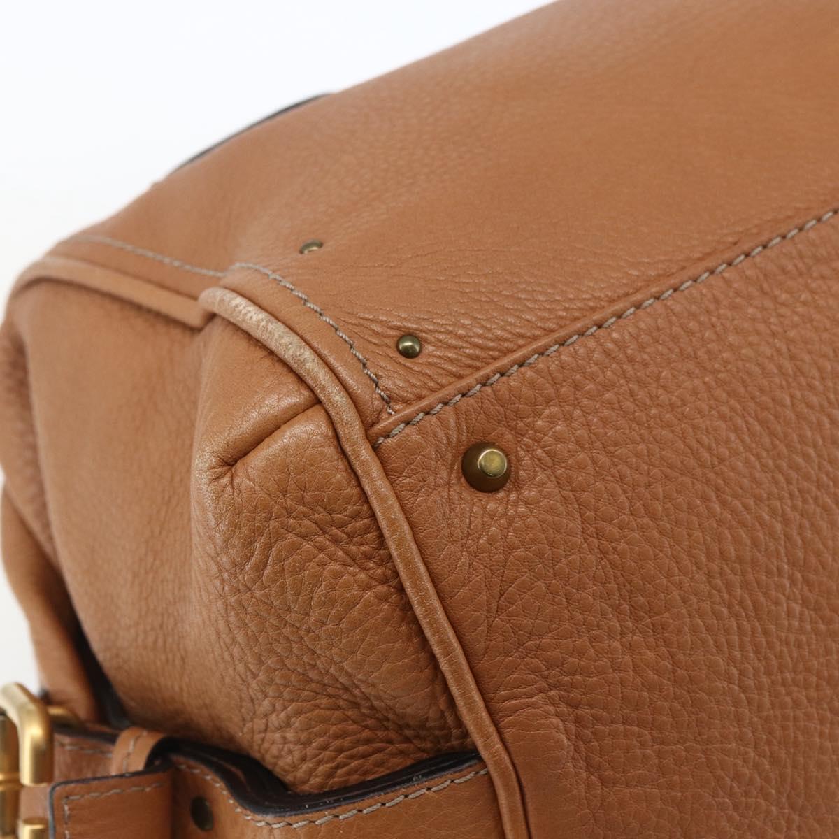 Chloe Paddington Hand Bag Leather Brown Gold Silver Auth BA9967V