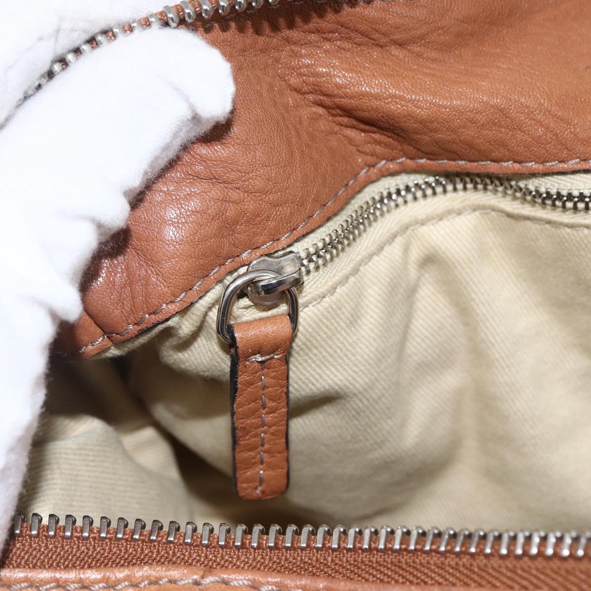 Chloe Paddington Hand Bag Leather Brown Gold Silver Auth BA9967V